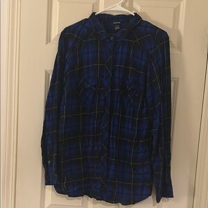 Women’s Blue Plaid Shirt
